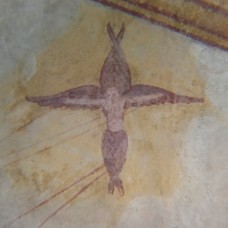 Angel with six wings in the form of a cross